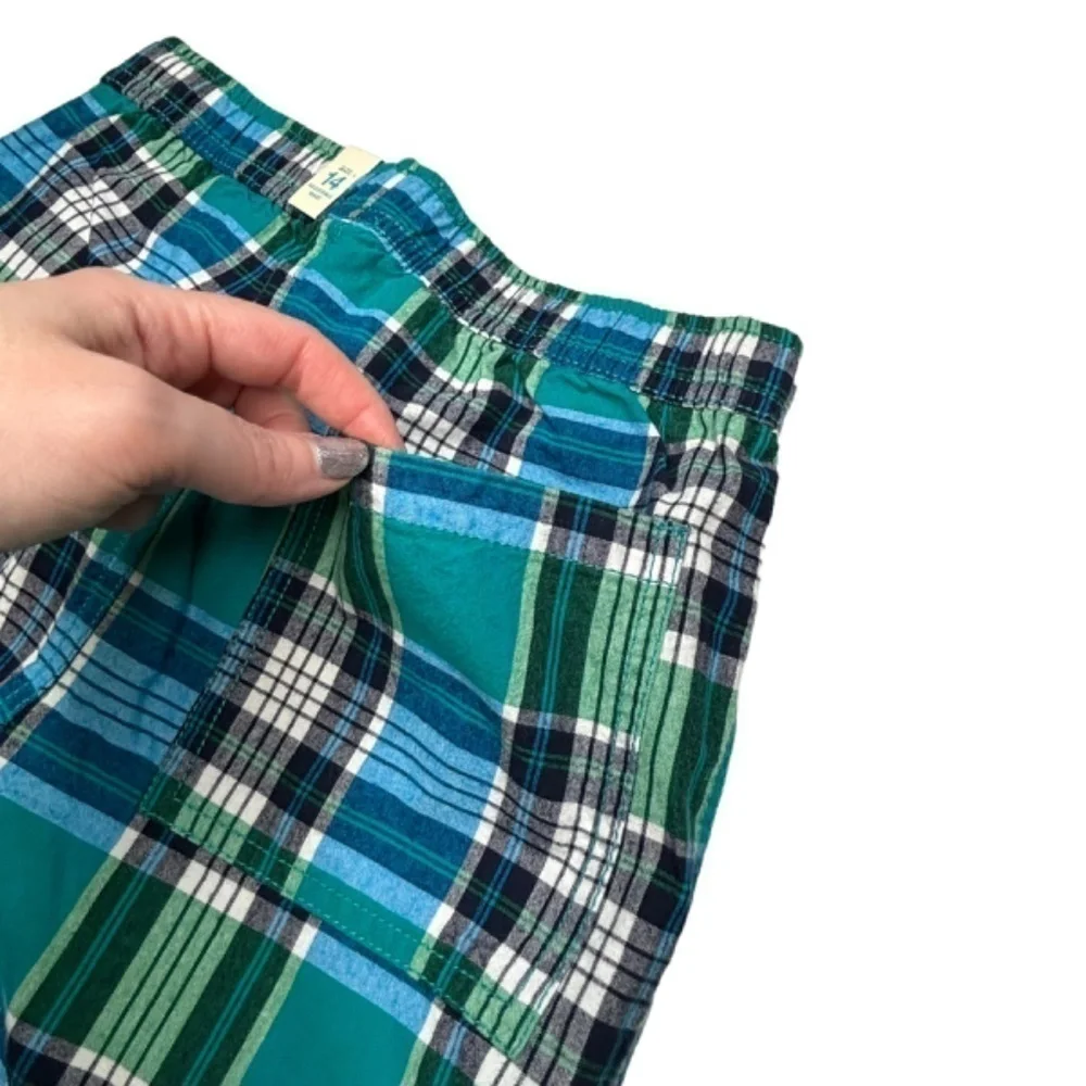 The Childrens Place Boys Shorts Size 14 Green Blue Black White Plaid Shorts